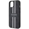 Etui Guess 4G Printed Stripes MagSafe na iPhone 14 - czarne