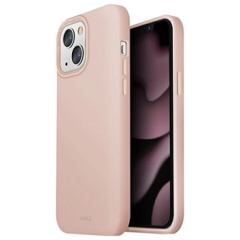 Etui UNIQ Lino Hue MagSafe na iPhone 13 - różowe