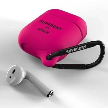 Etui SuperDry Waterproof na AirPods 1/2 - różowe