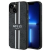Etui Guess 4G Printed Stripes MagSafe na iPhone 15 / 14 / 13 - czarne