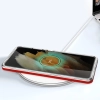 Clear 3in1 etui do Samsung Galaxy S23 Ultra silikonowy pokrowiec z ramką czerwone