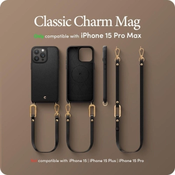 Etui Spigen Cyrill Classic Charm Mag z MagSafe na iPhone 15 Pro Max - czarne