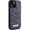Etui Guess Rhinestone Metal Logo na iPhone 15 - różowe