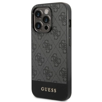 Etui Guess 4G Stripe Collection na iPhone 14 Pro - szare