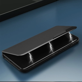 Eco Leather View Case elegancki futerał etui z klapką i funkcją podstawki Samsung Galaxy S22+ (S22 Plus) czarny