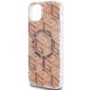 Etui Guess IML GCube MagSafe na iPhone 15 Plus / 14 Plus - brązowe