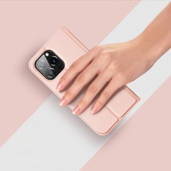 Dux Ducis Skin Pro kabura etui pokrowiec z klapką iPhone 14 Pro Max złoty