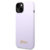 Etui Guess Silicone Vintage Gold Logo na iPhone 14 - fioletowe