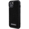 Etui Karl Lagerfeld Rhinestone Logo Metal Plate do iPhone 15 - czarne