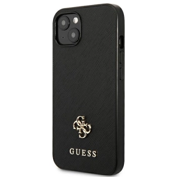 Etui Guess Saffiano 4G Small Metal Logo na iPhone 13 mini - czarne