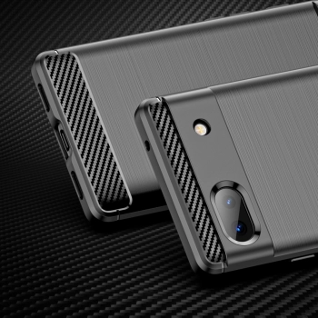 Carbon Case elastyczne etui pokrowiec Google Pixel 6a czarny