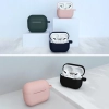 Etui do AirPods 3 silikonowy miękki pokrowiec na słuchawki + brelok karabińczyk zawieszka czarny (case D)