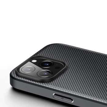 Dux Ducis Fino etui pokrowiec pokryty nylonowym materiałem iPhone 14 Pro Max czarny
