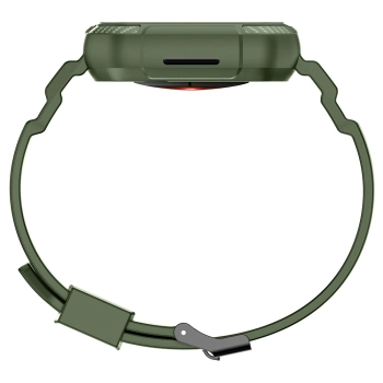 Kingxbar CYF537 2w1 pancerne etui Apple Watch SE, 9, 8, 7, 6, 5, 4, 3, 2, 1 (45, 44, 42 mm) z paskiem zielone