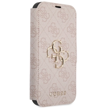 Etui Guess 4G Metal Logo na iPhone 15 / 14 / 13 - różowe