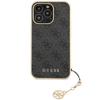 Etui Guess 4G Charms Collection na iPhone 14 Pro - szare