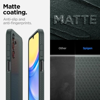 Etui Spigen Liquid Air na Samsung Galaxy A15 4G / 5G - ciemnozielone