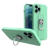 Ring Case silikonowe etui z uchwytem na palec i podstawką do Samsung Galaxy S21 5G miętowy