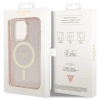 Etui Guess Glitter Gold MagSafe na iPhone 14 Pro Max - różowe
