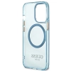 Etui Guess Gold Outline Translucent MagSafe na iPhone 13 Pro Max - niebieskie