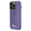 Etui Guess Sequin Script Metal na iPhone 13 Pro Max - fioletowe