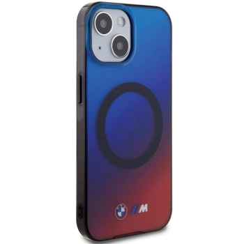 Etui BMW M Gradient MagSafe do iPhone 15 - czerwono-niebieskie