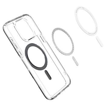 Etui Spigen Ultra Hybrid Mag z MagSafe na iPhone 15 Pro Max - szare