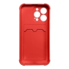 Card Armor Case etui pokrowiec do Xiaomi Redmi 10X 4G / Xiaomi Redmi Note 9 portfel na kartę silikonowe pancerne etui Air Bag czerwony