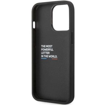 Etui BMW Quilted Tricolor MagSafe  na iPhone 13 Pro Max - czarne