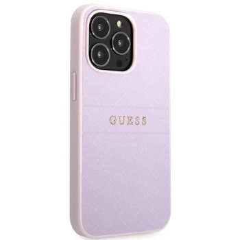 Etui Guess Saffiano Stripe na iPhone 13 Pro Max - fioletowe