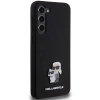 Etui Karl Lagerfeld Silicone Karl&Choupette Metal Pin na Samsung Galaxy S23+ - czarne
