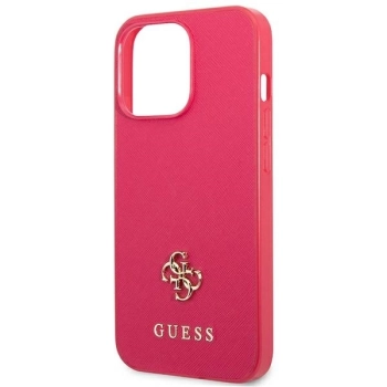 Etui Guess Saffiano 4G Small Metal Logo na iPhone 13 Pro Max - różowe