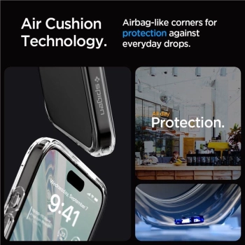 Etui Spigen Ultra Hybrid na iPhone 15 Pro - przezroczysto-matowe