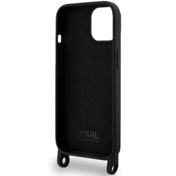 Etui Karl Lagerfeld Crossbody Silicone Ikonik do iPhone 15 - czarne