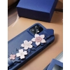 Kingxbar Sweet Series żelowe etui ozdobione oryginalnymi Kryształami Swarovskiego z podstawką iPhone 12 mini czarny