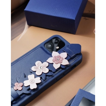 Kingxbar Sweet Series żelowe etui ozdobione oryginalnymi Kryształami Swarovskiego z podstawką iPhone 12 mini czarny