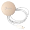 Etui Guess 4G Print MagSafe na iPhone 14 + ładowarka indukcyjna - czarne