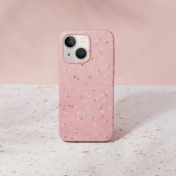 Etui Uniq Coehl Terrazzo na iPhone 14 Plus - różowe