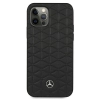 Etui Mercedes Leather Quilted Embossed na iPhone 12 Pro Max - czarne
