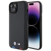 Etui BMW Leather Stamp Tricolor do iPhone 15 Plus - czarne