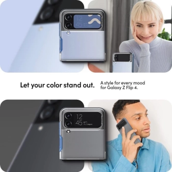 Etui Spigen Cyrill Color Brick na Samsung Galaxy Z Flip 4 - matowo-ciemnoniebieskie