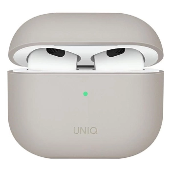 Etui Uniq Lino Silicone na AirPods 3 - beżowe