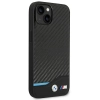 Etui BMW Leather Carbon na iPhone 14 Plus - czarne