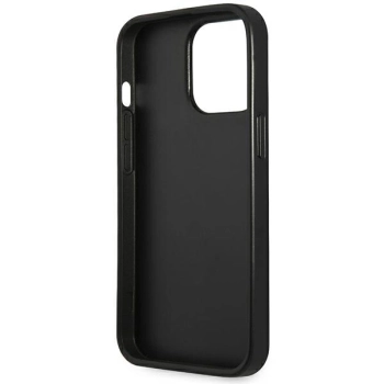 Etui Guess Saffiano Triangle Logo na iPhone 14 Pro Max - srebrne