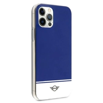 Etui Mini Morris Stripe Collection iPhone 12 Pro Max - granatowe
