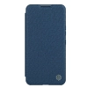 Nillkin Qin Cloth Pro Case etui do iPhone 14 Pro Max osłona na aparat kabura pokrowiec obudowa z klapką niebieski
