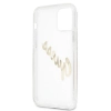 Etui Guess Vintage Script Gold na iPhone 12 Pro Max - przezroczyste