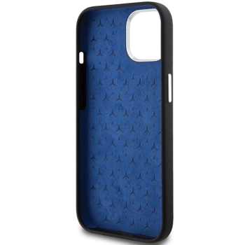 Etui Mercedes Silicone Bicolor MagSafe na iPhone 15 - czarne