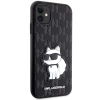 Etui Karl Lagerfeld Saffiano Monogram Choupette na iPhone 11 / Xr - czarne