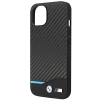 Etui BMW Leather Carbon na iPhone 14 Plus - czarne